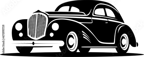 Car - Minimalist and Flat Logo - Vector illustration