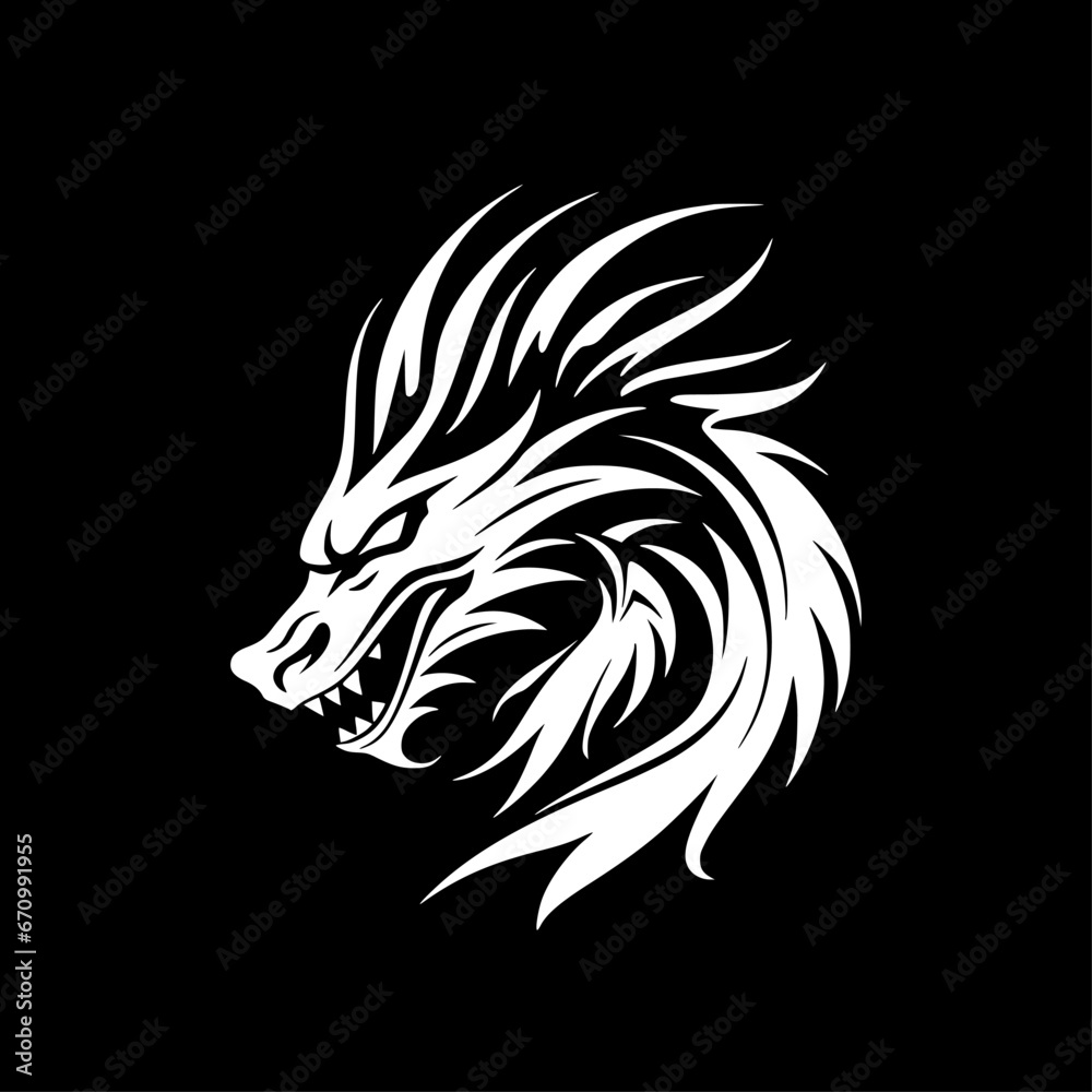 Dragon | Minimalist and Simple Silhouette - Vector illustration Dragon | Minimalist and Simple Silhouette - Vector illustration