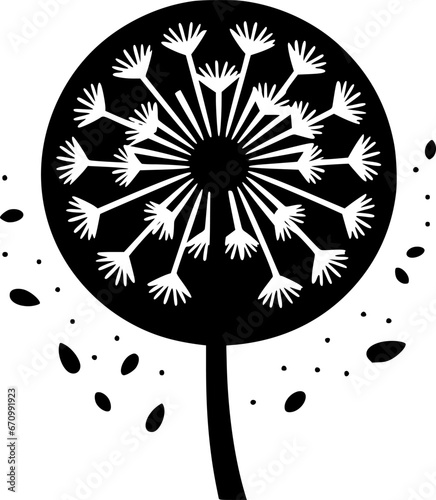 Dandelion - Minimalist and Flat Logo - Vector illustration