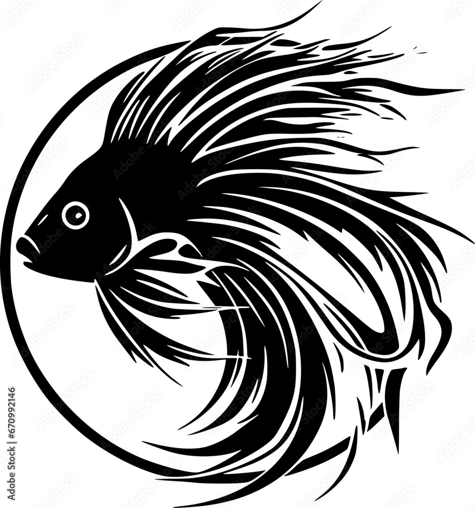 Fish - Minimalist and Flat Logo - Vector illustration Fish - Minimalist and Flat Logo - Vector illustration