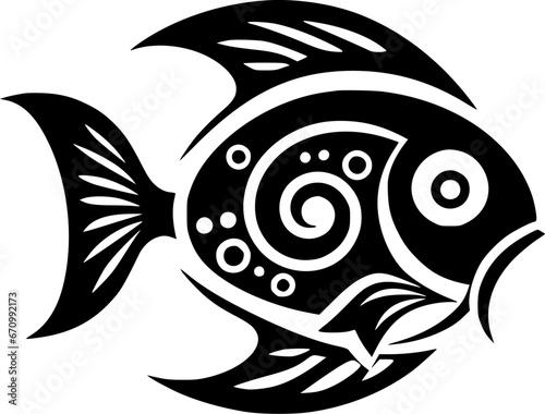 Fish - High Quality Vector Logo - Vector illustration ideal for T-shirt graphic