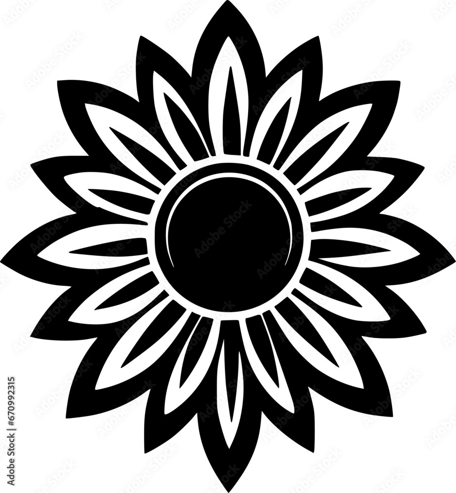 Flower - Minimalist and Flat Logo - Vector illustration Flower - Minimalist and Flat Logo - Vector illustration