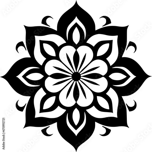 Mandala | Minimalist and Simple Silhouette - Vector illustration