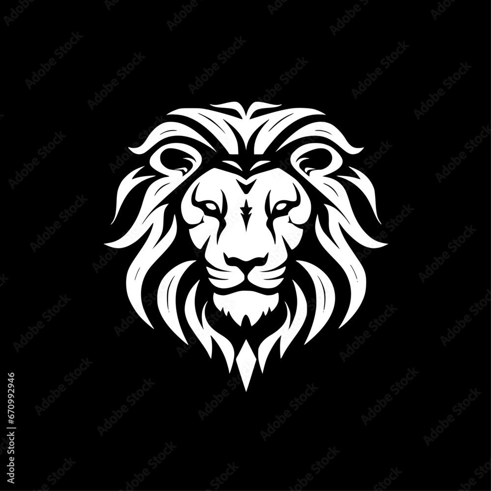 Fototapeta premium Lion | Minimalist and Simple Silhouette - Vector illustration