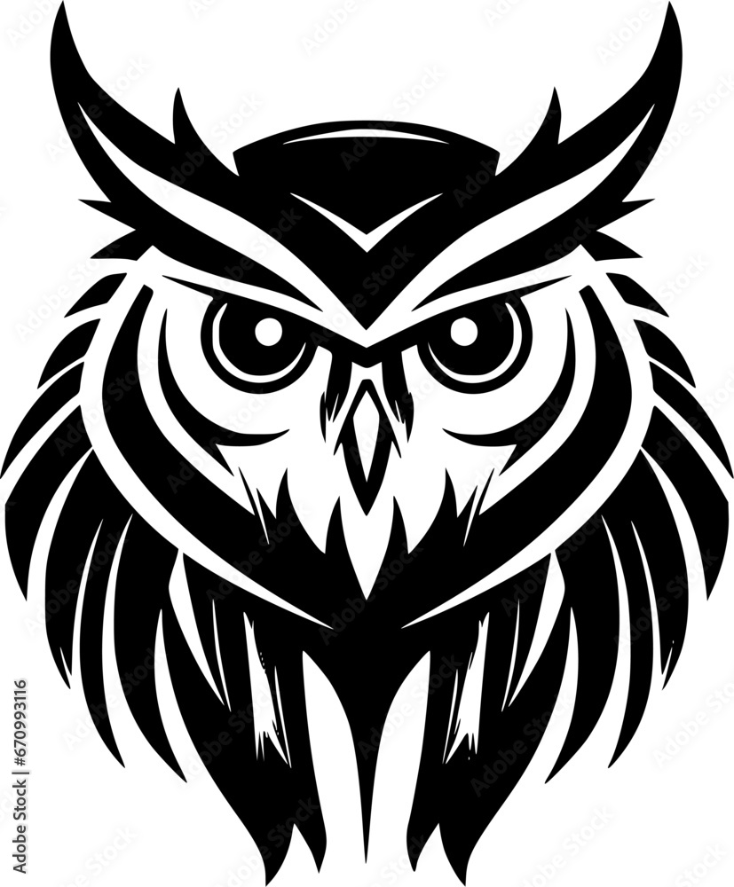 Owl - High Quality Vector Logo - Vector illustration ideal for T-shirt graphic