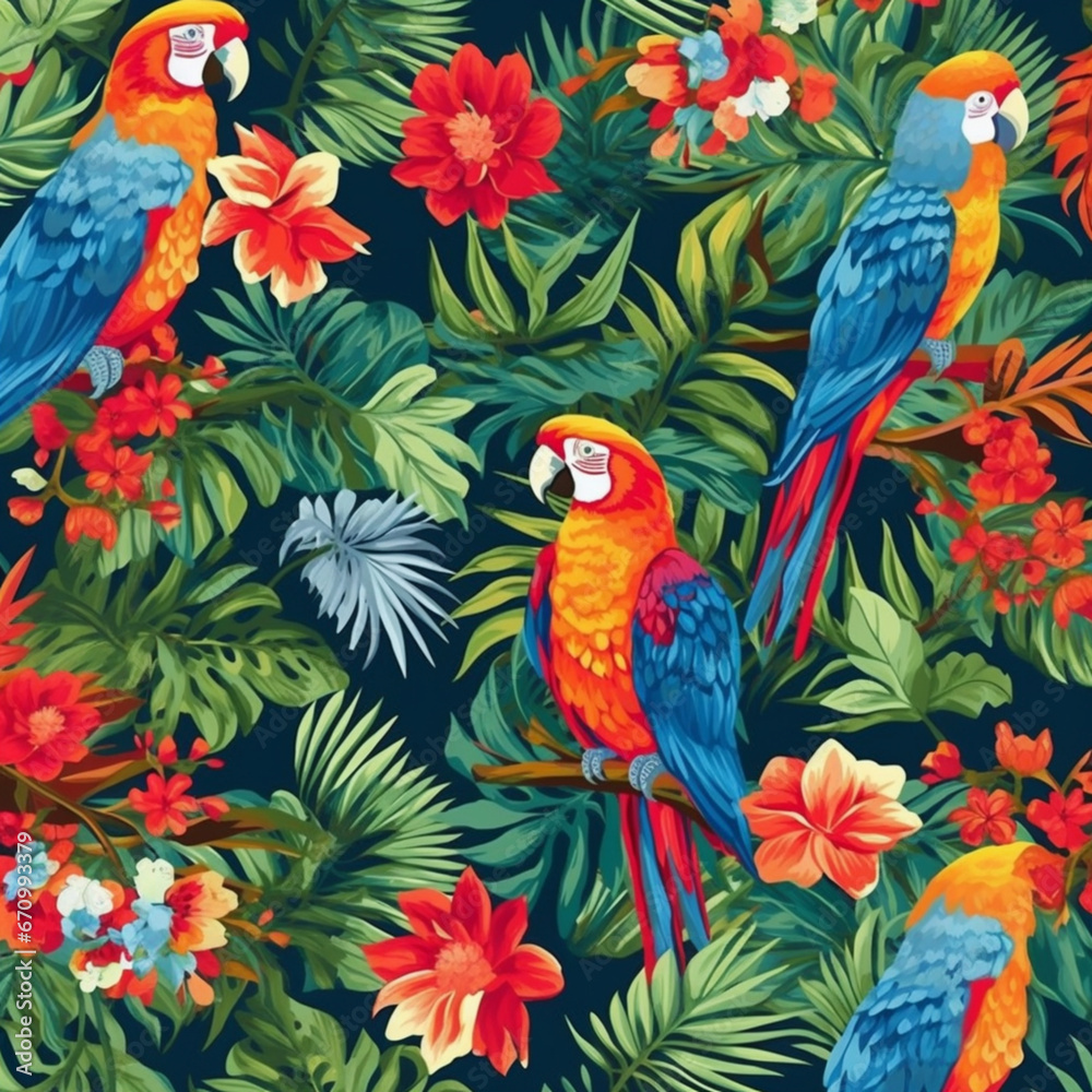 Obraz premium parrot on a branch