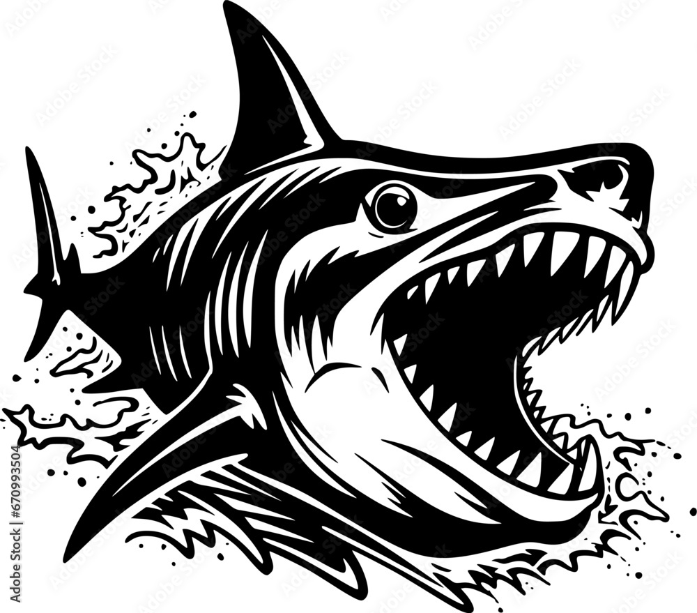 Shark | Minimalist and Simple Silhouette - Vector illustration Shark | Minimalist and Simple Silhouette - Vector illustration