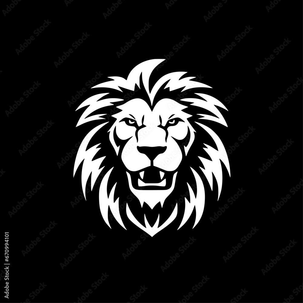 Lion | Black and White Vector illustration Lion | Black and White Vector illustration