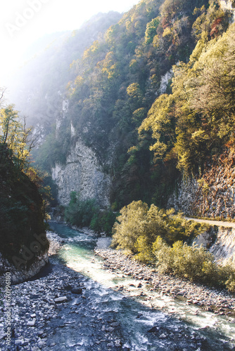 river in the mountains