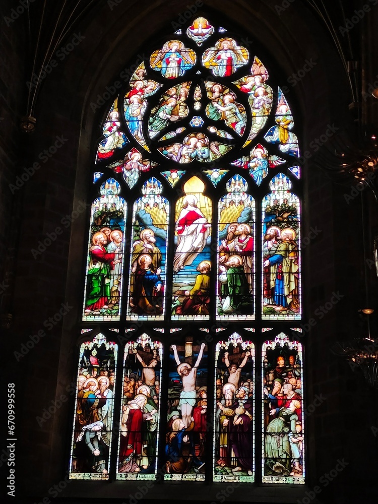 stained glass window in church