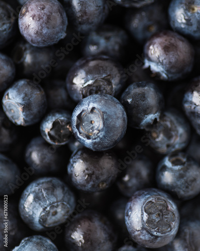 Macro Shot of a collection of frezh blueberries photo