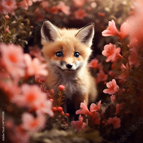 red fox in the forest