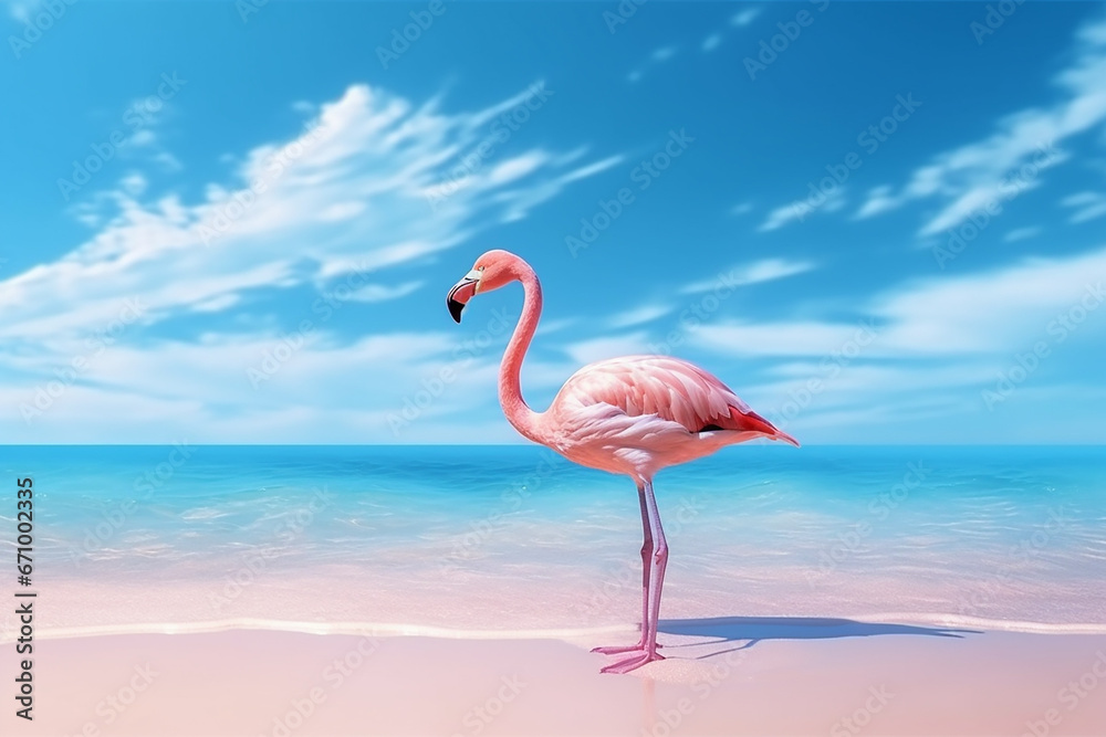 Fototapeta premium flamingo in the water