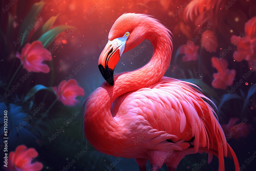 Fototapeta premium flamingo in the water