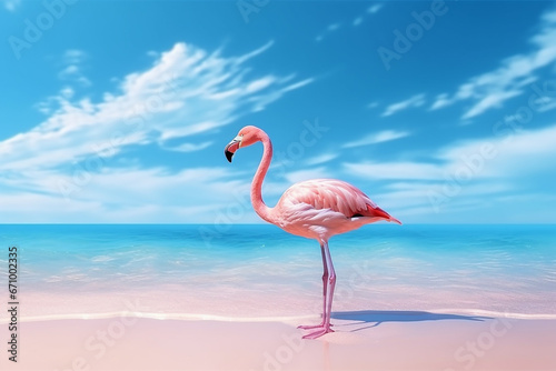 flamingo in the water © AD