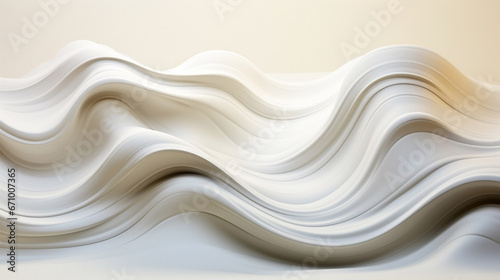 Abstract beige and white wavy background. Illustration, wallpaper.