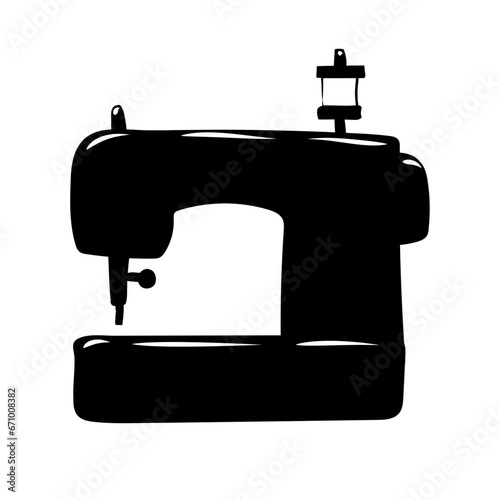 sewing machine isolated on white