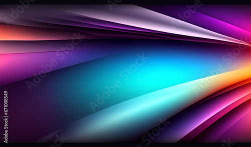 rainbow wavy abstract background banner © Binary Studio