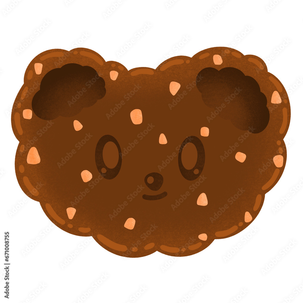 Bear Chocolate Cookie With White Chocolate Chip Cartoon illustration Cute Bear Cute Element Bear Cookie Sticker Bear Sticker Bear Chocolate Cookie With White Chocolate Chip Cartoon illustration Cute Bear Cute Element Bear Cookie Sticker Bear Sticker