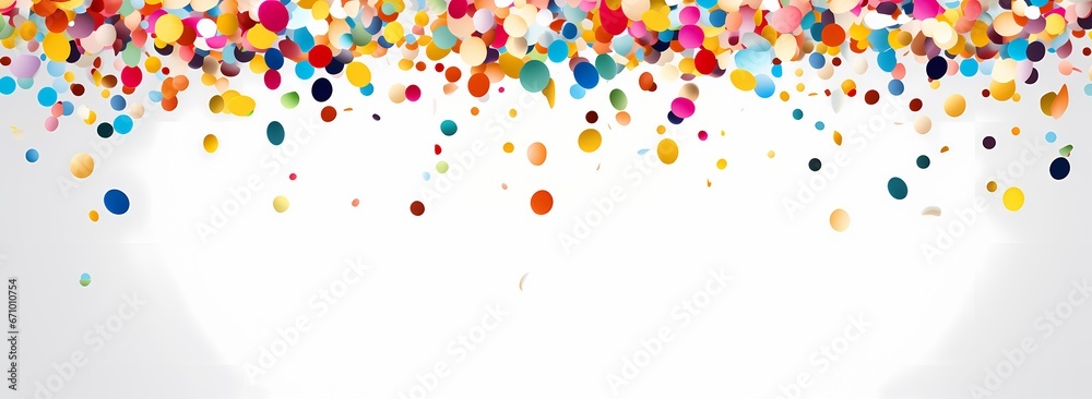 colorful confetti flying in the air on white background, color-blocked shapes, striped arrangements colorful confetti flying in the air on white background, color-blocked shapes, striped arrangements