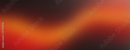 Foto black dark orange red wave , grainy noise grungy spray texture color gradient ro
