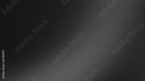 dark black grey wave line , grainy noise grungy spray texture color gradient rough abstract retro vibe background shine bright light and glow , template empty space