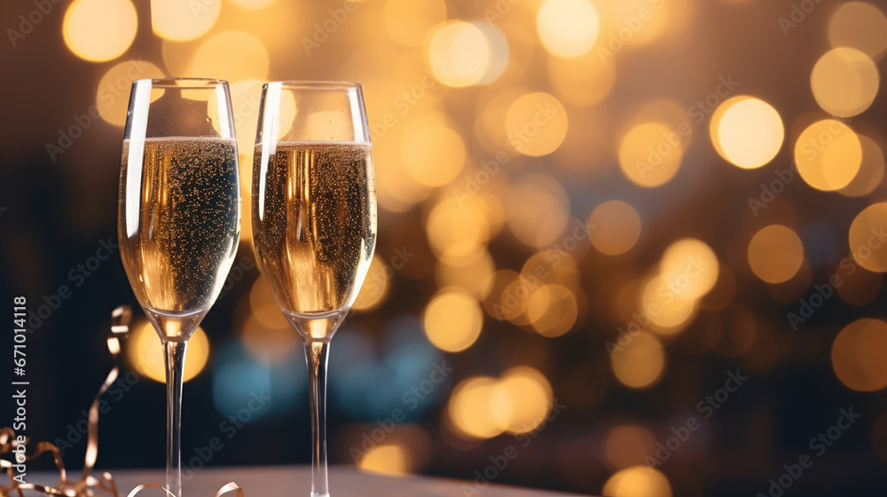 Two glasses of champagne Two glasses of champagne