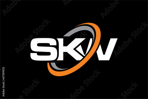 SKW creative letter logo design vector icon illustration photo