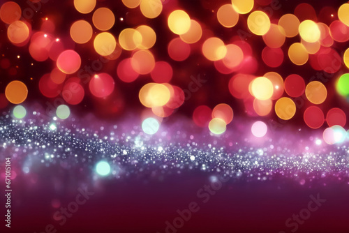 Christmas and New Year Greetings Holiday Blurred Bokeh Background