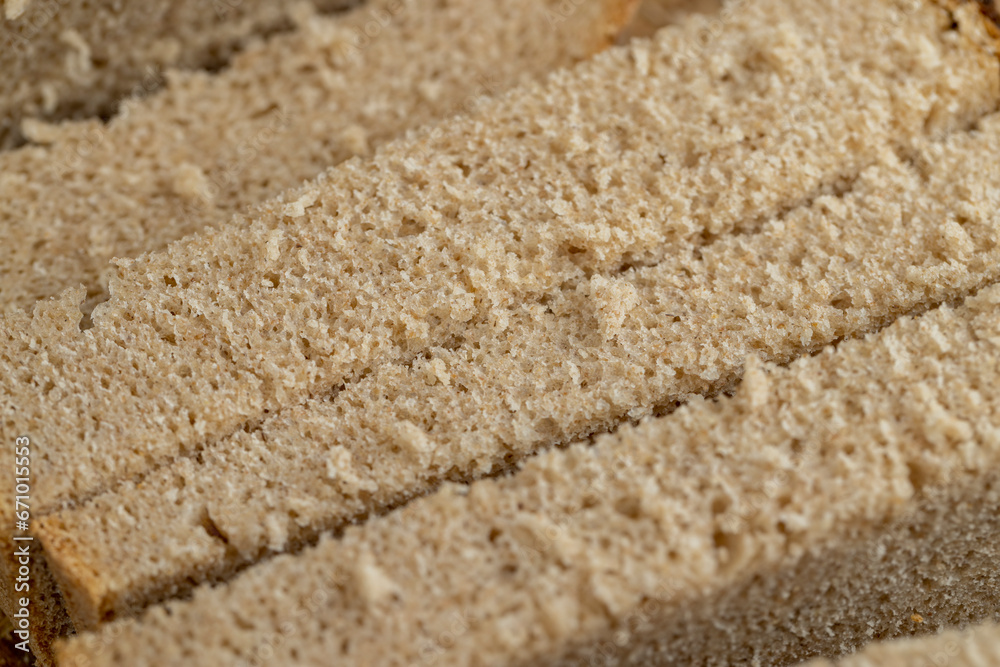 fresh bread using a mixture of wheat and rye flour