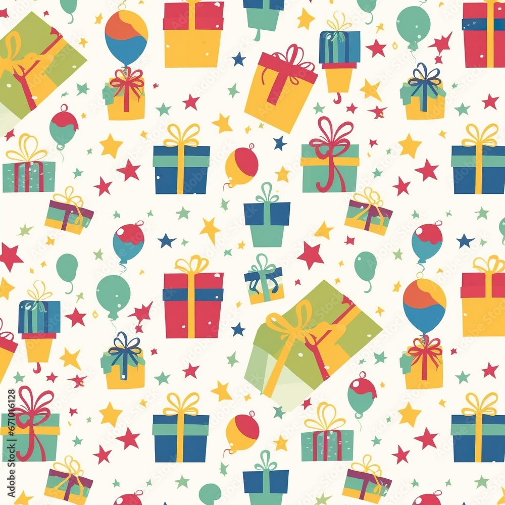 Happy Christmas Seamless Patterm cartoon background