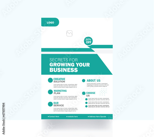 Corporate business flyer design banner marketing template