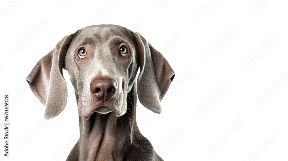 Weimaraner dog isolated on white