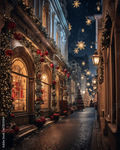 Festive European Winter Decorations