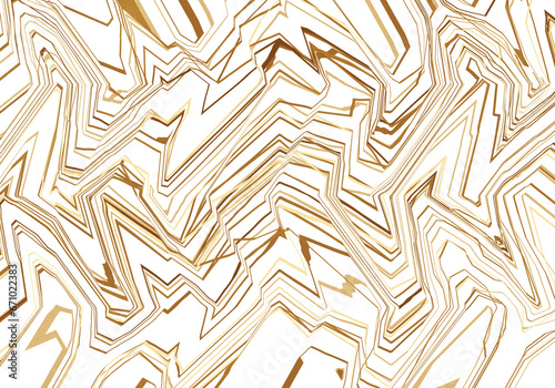 Golden abstract luxury modern geometric zigzag marble wavy with glitter texture on transparent background.