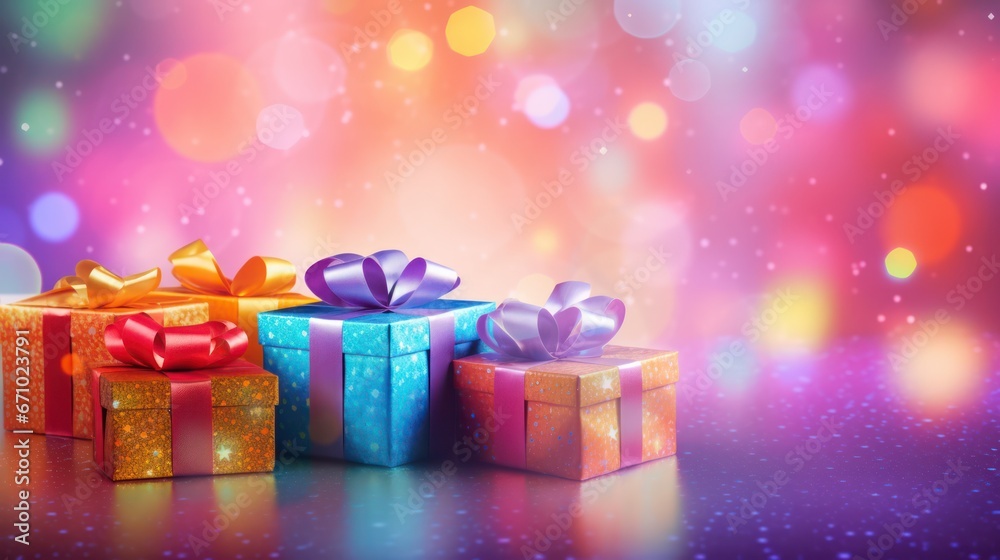Gift with Oriental Theme and Bokeh Effect