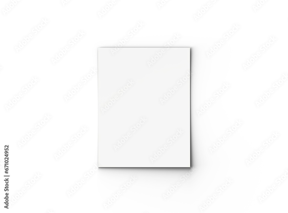 Blank 8.5x11 inc letter 3d render on a transparent background Blank 8.5x11 inc letter 3d render on a transparent background
