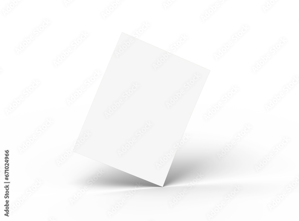 Blank 8.5x11 inc letter 3d render on a transparent background Blank 8.5x11 inc letter 3d render on a transparent background
