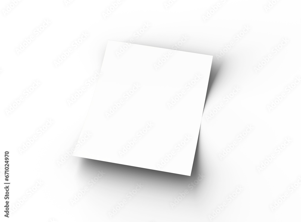 Blank 8.5x11 inc letter 3d render on a transparent background Blank 8.5x11 inc letter 3d render on a transparent background