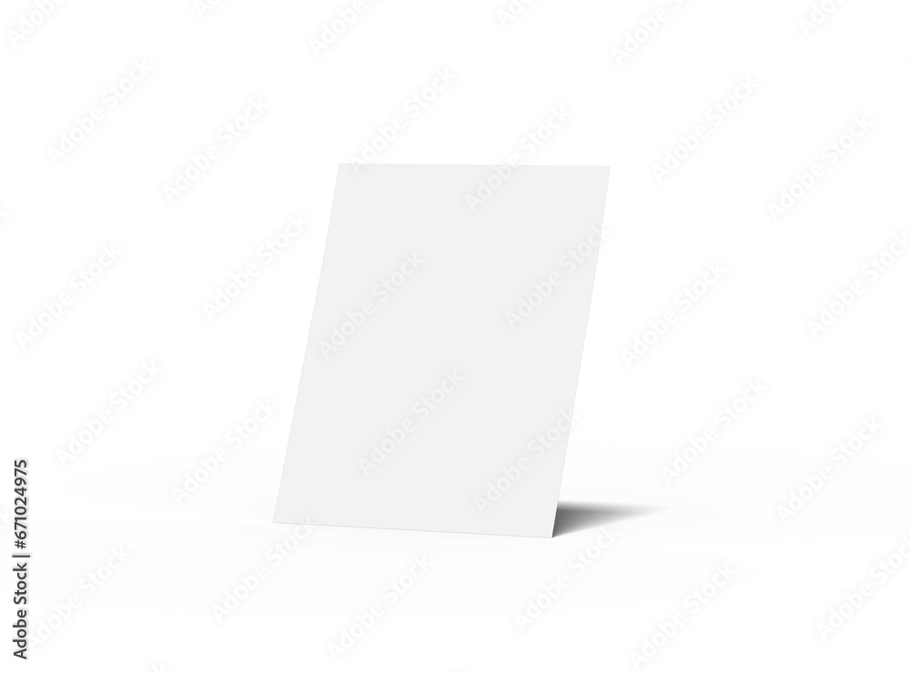 Naklejka premium Blank 8.5x11 inc letter 3d render on a transparent background