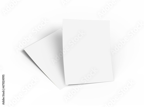 Blank 8.5x11 inc letter 3d render on a transparent background