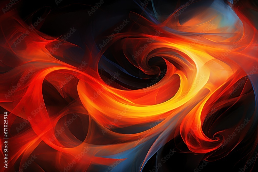 Vivid Flame Abstract.
