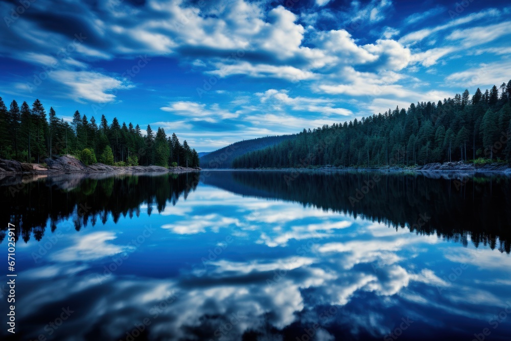Reflective Blue Lake.