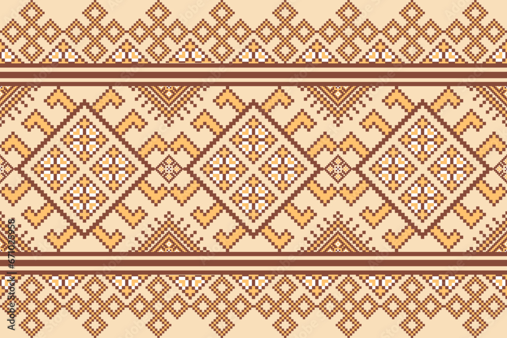 Colorful ethnic geometric fabric pattern. Abstract fabric design pixel art. colorful pixel art pattern. designed for fabric patterns, textiles, home decor, decoration, wallpaper Colorful ethnic geometric fabric pattern. Abstract fabric design pixel art. colorful pixel art pattern. designed for fabric patterns, textiles, home decor, decoration, wallpaper