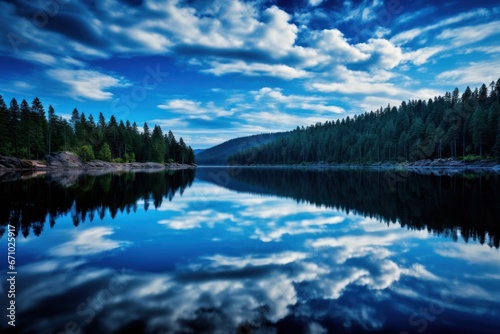 Reflective Blue Lake.