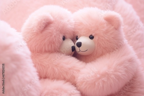Sweet Pastel Teddy Bear Cuddle.