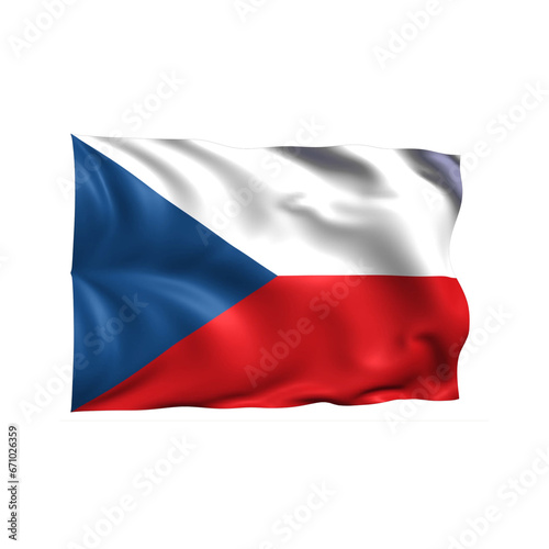 Free Download Czech Republic national flag on white background. - GFXLoad