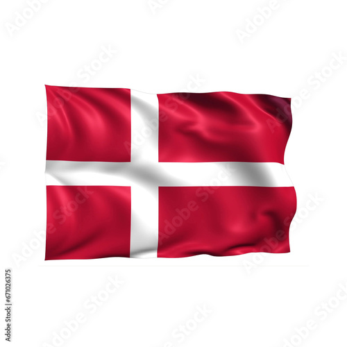 Free Download Denmark national flag on white background. - GFXLoad