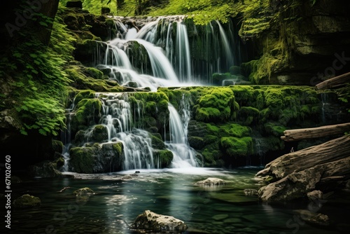 Gentle Cascading Waterfall.
