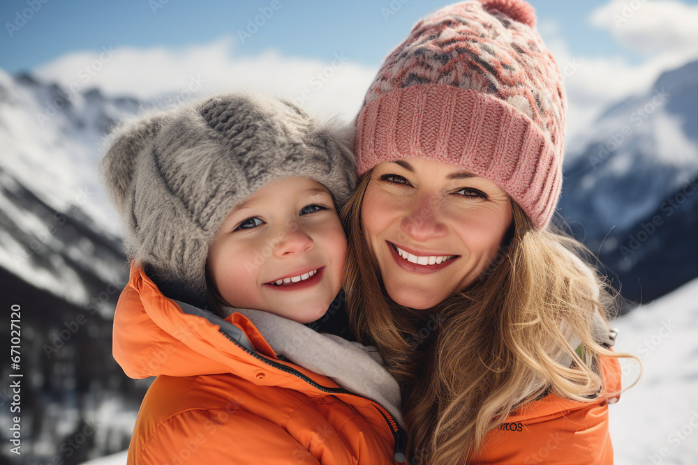 Generative AI Young people sports fans snowboarding climbing up down mountain resort christmas time Generative AI Young people sports fans snowboarding climbing up down mountain resort christmas time